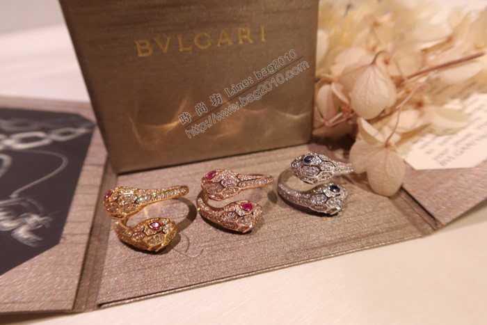 Bvlgari飾品 寶格麗雙蛇頭開口戒指  zgbq3120